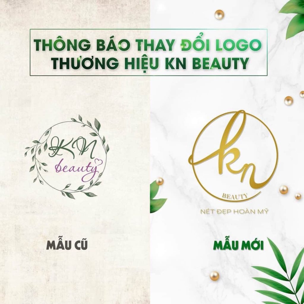 thay đổi logo kn beauty