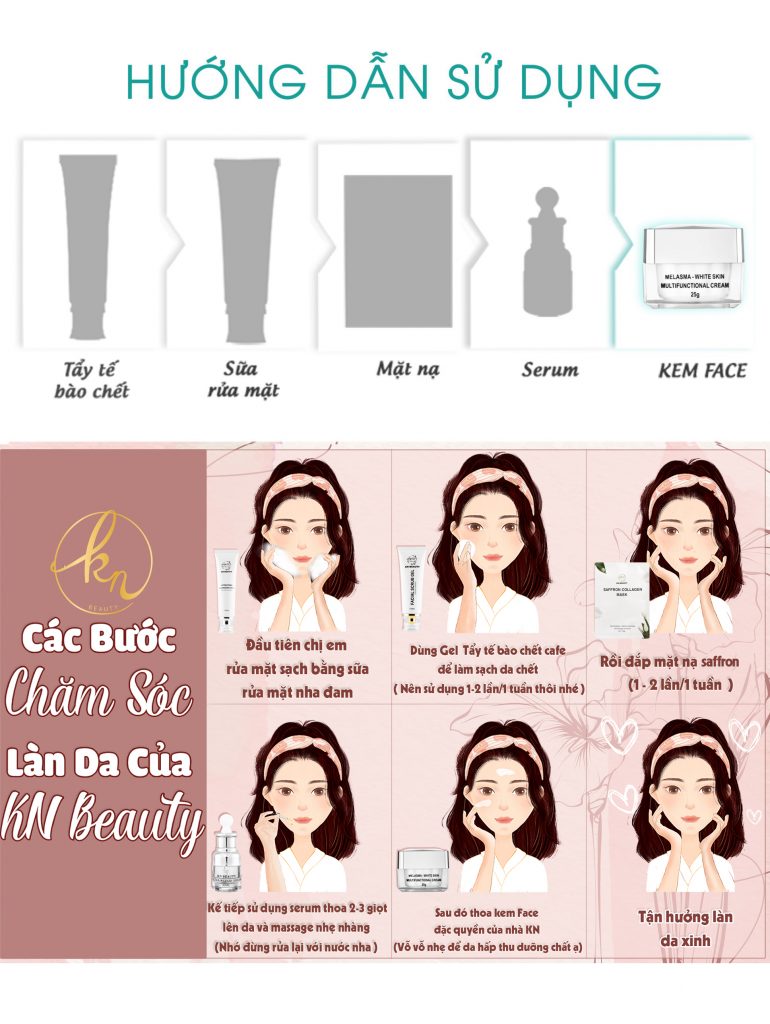 hướng dẫn sử dụng kem face kn beauty